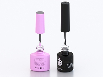 Nail polish mascara cosmetics 3d model