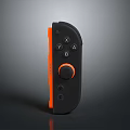 Black And Orange Game Controller With Y X B A Buttons And Joystick For Gaming