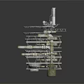 Industrial Platform Structure With Multi Level Platforms Metal Pipes Towers And Storage Vessels