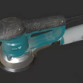 Super Brand Industrial Power Sander With Turquoise Body Black Handle And Silver Base