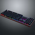 RGB Backlit Mechanical Gaming Keyboard With Colorful LED Lights And Black Design
