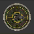 Turret Turntable Railgun Sci-fi Tower Defense Game Tower Defense Sci-fi Turret Game Turret Game Battery 3d model