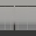 White Horizontal Window Blinds with Modern Design and Light Filtering Feature 3d model