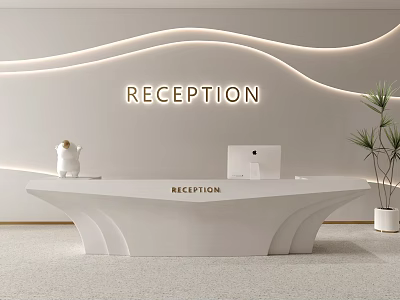 Modern Front Desk Company Front Desk Beauty Salon Front Desk Hotel Front Desk Homestay Front Desk 3d model