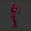 Detailed Red Iron Man Armor With Glowing Core And Mechanical Details