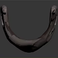 Modern Copper Colored Metal Mask With Mechanical Design And Structural Holes