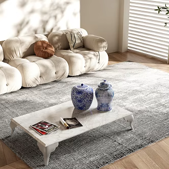European style coffee table 3d model
