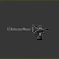 Modern Browning Machine Gun Browning Gatling White 3d model