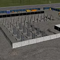 Reinforced Concrete Building Column Components With Installation Of Formwork On Prepared Foundation Of Construction Site