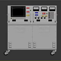 Industrial Control Equipment With Display Screen Meters Buttons And Mobile Wheels