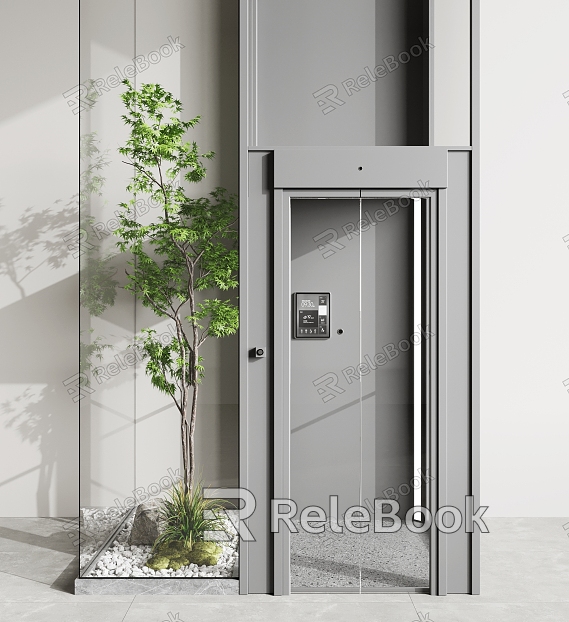 Modern Elevator Interior Landscape Landscaping model