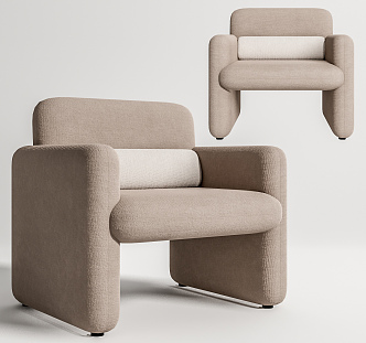 Modern Single Sofa Leisure Chair 3d model