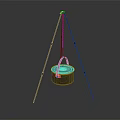 Portable Tripod Stand With Hanging Pot For Outdoor Cooking Household Item