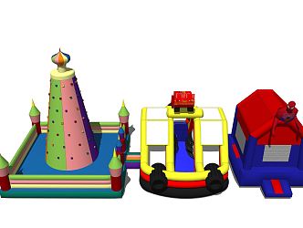 Modern amusement equipment children's playground 3d model