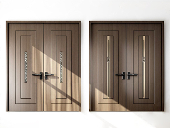 New Chinese Double Door 3d model