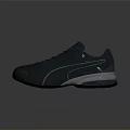 Gray Puma Casual Sneakers With Classic Lace Up Design And Brand Logo