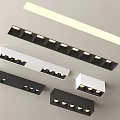 Modern Black and White Grille Lights with Slim Design for Ceiling Lighting 3d model