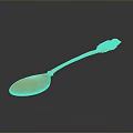 Golden Decorative Spoon With Intricate Handle Design For Home Living