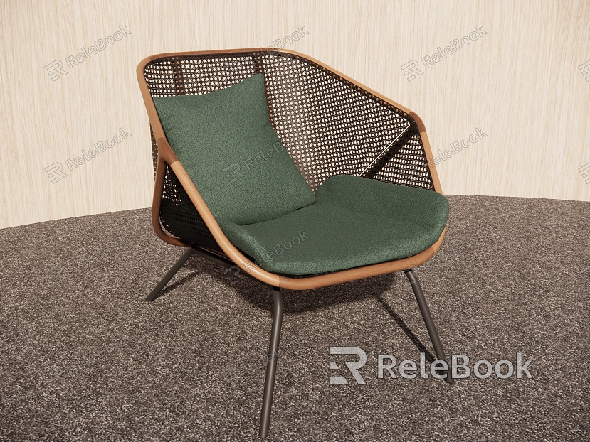 Light Luxury Rattan Chair Rattan Chair Single Chair Simple Rattan Casual Single Chair Casual Chair Coffee Chair model