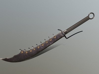 Weapons Chinese broadsword 3d model