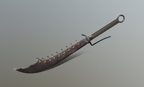 Weapons Chinese broadsword 3d model