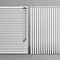 White Horizontal and Vertical Window Blinds for Modern Interior Design 3d model