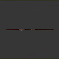 Antique Red And Gold Decorative Weapon With Ornate Handle And Blade