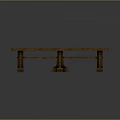 Rustic Solid Wood Dining Table With Textured Tabletop And Sturdy Carved Legs