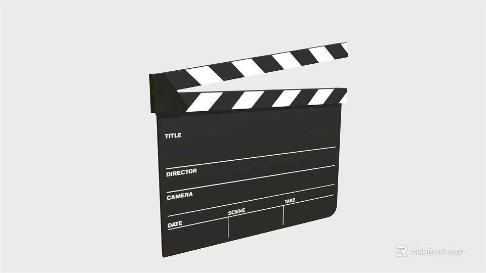 Industrial Equipment Clapperboard with Title Director Camera Date Scene Take Sections 3d model 