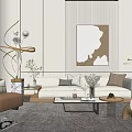 Modern Sofa Coffee Table Combination Sofa Coffee Table 3d model