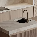 Modern Kitchen Interior With Sleek Island Counter And Stylish Wooden Cabinets