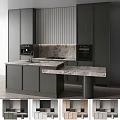 Modern Kitchen Interior Design With White Cabinets Marble Countertop And Island Appliances