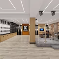 Specialty Store Interior With Drum Set TV Displays And Modern Showcase Cabinets