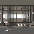 Modern Open Closet Interior Design With Hanging Rods Shelves And Storage