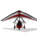 Smart Machine Hang Glider With Red Black Design And Wing Structure 3d model