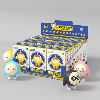 Blind Box Egg Party Blind Box Doll Whole Box Toy Millet Secondary Hand Doll 3d model