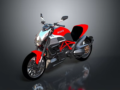 Sleek Ducati Motorcycle With Red Black Body Sporty Frame And Modern Stylish Design 3d model