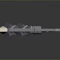 Futuristic Sci Fi Weapon Design With Metallic Structure And Geometric Components 3d model
