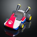 Electric Toy Car with Red White Blue Mario M Logo Design