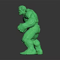 Green Muscular Hulk Action Figure In Dynamic Standing Pose For Collectors