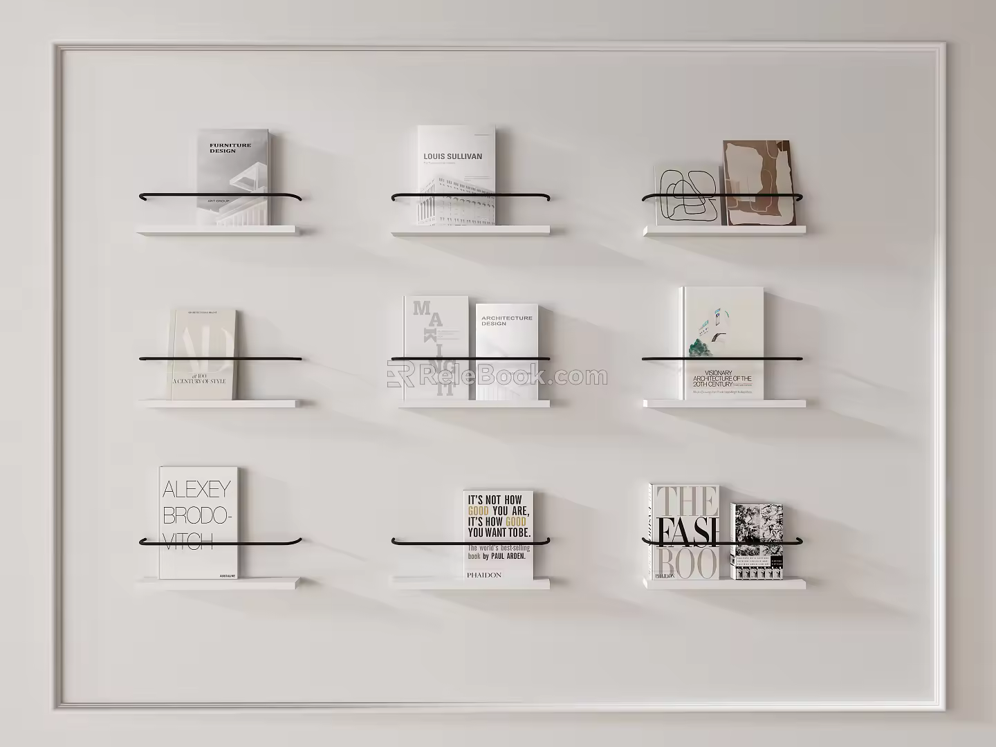 Modern Wall Shelf Bookshelf 3d model