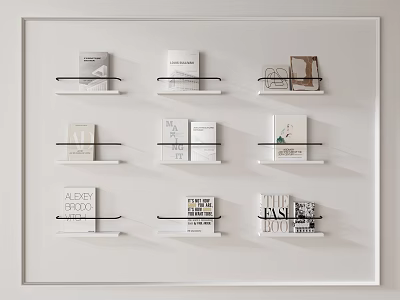 Modern Wall Shelf Bookshelf 3d model