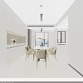 Modern Cream Style Cozy Living And Dining Room With Soft Furnishings And Large Window Views