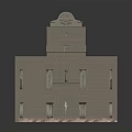 Cultural Center Building Featuring Arched Openings Columned Corridors And Multi Level Stone Facade