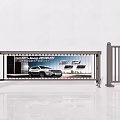 Automatic Advertising Gate With Car Billboard Display In Entry Area