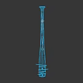 Spiked Wooden Baseball Bat Weapon Featuring Metal Spikes And Textured Surface