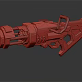 Futuristic Sci Fi Weapon With Blue Black Design Mechanical Grip And Barrel