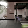 basement private car elevator underground garage 3d model