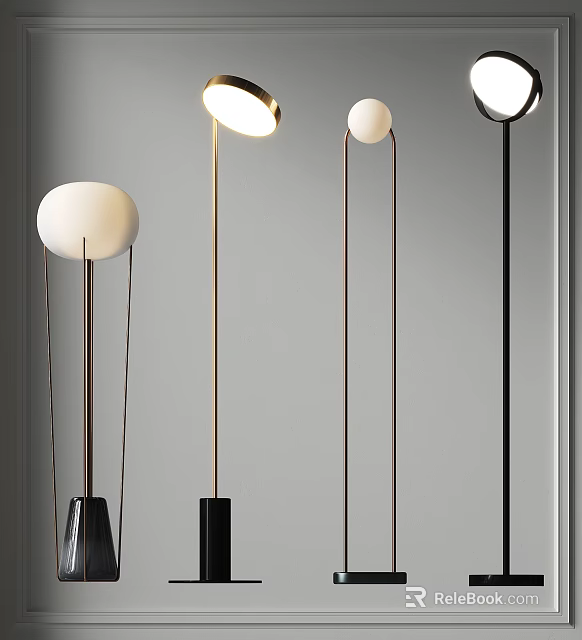 Modern Minimalist Floor Lamps With Unique Designs 3d model