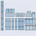 Modern Urban Architectural Design With Rectangular Skyscrapers And Tall Structures 3d model